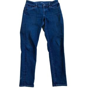 Ann Taylor Loft Blue‎ Jeans Curvy Skinny Stretch Pants Size 27/4 EUC